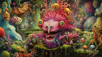 trippy animal fantasia mundo com criaturas foto