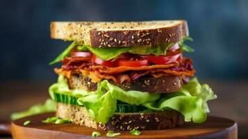 vegano sanduíche delicioso e nutritivo opção foto