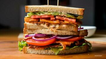 vegano sanduíche com especial molho a explosão foto