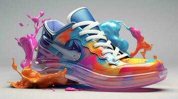 3d tênis de alberto seveso avançado cor esquema foto