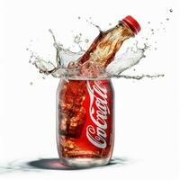 Coca Cola blak com branco fundo Alto qualidade foto