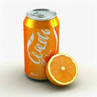 Coca Cola laranja com branco fundo Alto qualidade foto