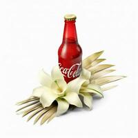 Coca Cola baunilha com branco fundo Alto qualidade foto