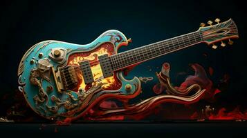 explodiu guitarra de nychos Alto qualidade foto