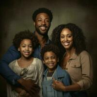 africano americano família Alto qualidade 4k ultra hd foto
