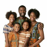 africano americano família com transparente fundo Alto foto