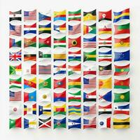 todos países bandeira com transparente fundo foto