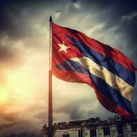 bandeira do Cuba Alto qualidade 4k ultra hd foto