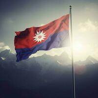 bandeira do Nepal Alto qualidade 4k ultra hd foto