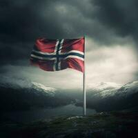 bandeira do Noruega Alto qualidade 4k ultra h foto