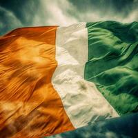 irlandês bandeira Alto qualidade 4k ultra hd hdr foto