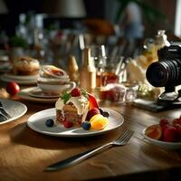 fotorrealista profissional Comida comercial fotografia foto