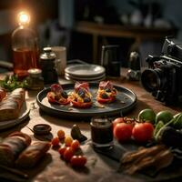 fotorrealista profissional Comida comercial fotografia foto