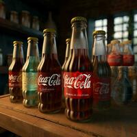 produtos tiros do Coca Cola blak Alto qualidade 4k foto