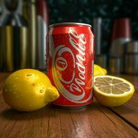 produtos tiros do Coca Cola com limão Alto qualidade foto