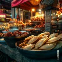 produtos tiros do chinês rua Comida Alto qualidade foto