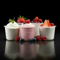 produtos tiros do foto do iogurte com não backgrou