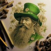 st patricks dia desenhos Alto qualidade 4k ultra h foto