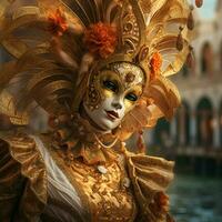 veneziano carnaval Alto qualidade 4k ultra hd hdr foto