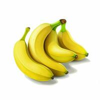 bananas 2d vetor ilustração desenho animado dentro branco fundo foto