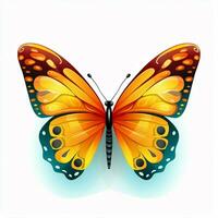 borboleta 2d desenho animado vetor ilustração em branco backgrou foto