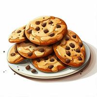 biscoitos 2d vetor ilustração desenho animado dentro branco fundo foto