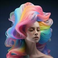 elétrico arco-íris do sintético beleza foto