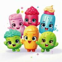 shopkins 2d desenho animado ilustração em branco fundo Alto q foto