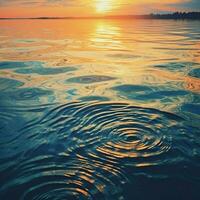 lento ondulações formando em uma vítreo lago foto