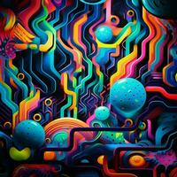 vibrante padrões do néon esplendor foto