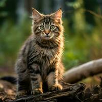 foto do gato cheio tiro Alto qualidade hdr 16k ultra hd selvagem