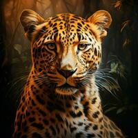 leopardo fundo hd foto
