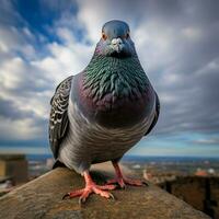 Pombo selvagem vida fotografia hdr 4k foto