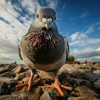 Pombo selvagem vida fotografia hdr 4k foto