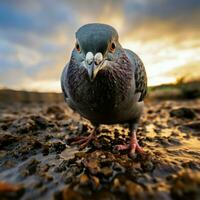 Pombo selvagem vida fotografia hdr 4k foto