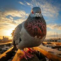 Pombo selvagem vida fotografia hdr 4k foto