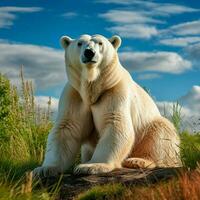 polar Urso selvagem vida fotografia hdr 4k foto