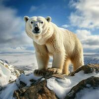 polar Urso selvagem vida fotografia hdr 4k foto