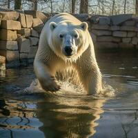 polar Urso selvagem vida fotografia hdr 4k foto