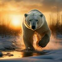 polar Urso selvagem vida fotografia hdr 4k foto