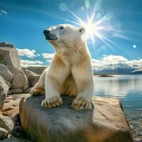 polar Urso selvagem vida fotografia hdr 4k foto