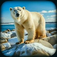 polar Urso selvagem vida fotografia hdr 4k foto