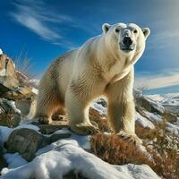 polar Urso selvagem vida fotografia hdr 4k foto