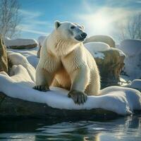 polar Urso selvagem vida fotografia hdr 4k foto