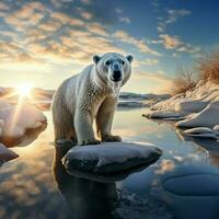 polar Urso selvagem vida fotografia hdr 4k foto