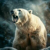 polar Urso selvagem vida fotografia hdr 4k foto