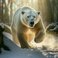 polar Urso selvagem vida fotografia hdr 4k foto