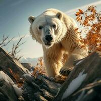 polar Urso selvagem vida fotografia hdr 4k foto