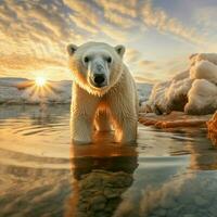 polar Urso selvagem vida fotografia hdr 4k foto