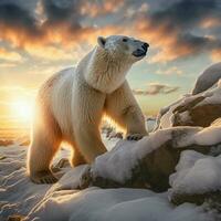 polar Urso selvagem vida fotografia hdr 4k foto